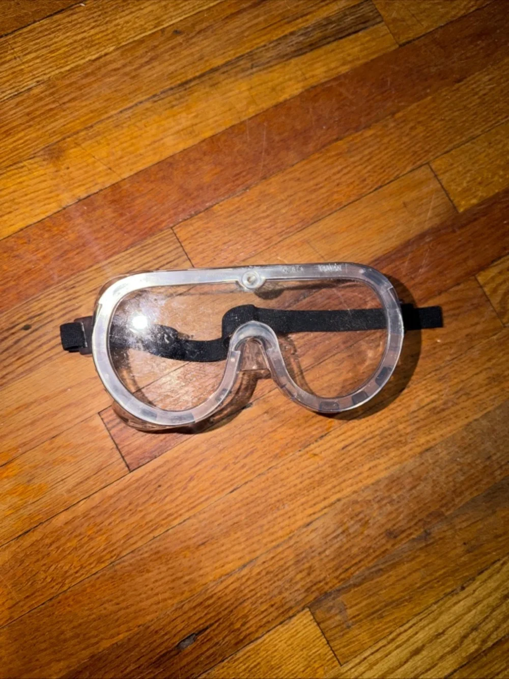 Clear Safety Goggles with Black Strap - Protective Eye Shield